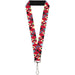 Lanyard - 1.0" - Geometric9 Black Red Turquoise Ivory Lanyards Buckle-Down   