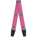 Guitar Strap - Ford Mustang w Bars w Text PINK LOGO REPEAT Guitar Straps Ford   