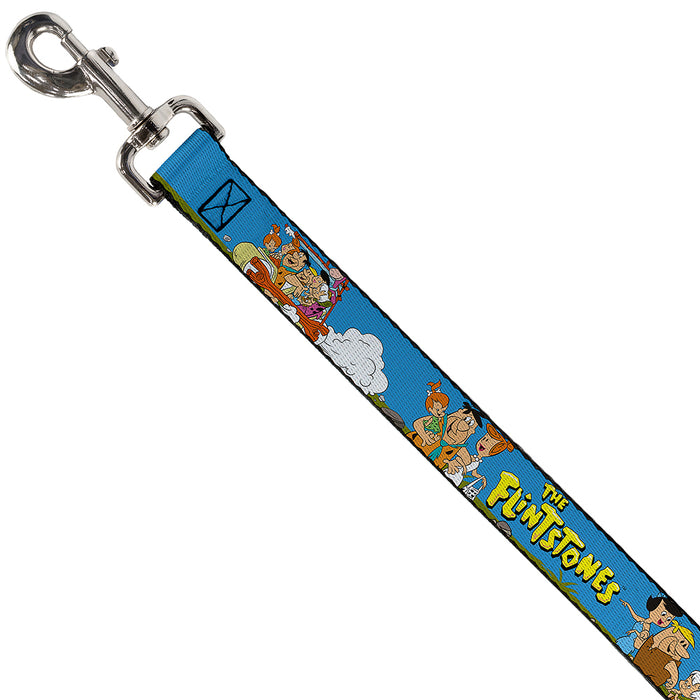Dog Leash - The Flintstones and Rubbles Group Pose/Logo Blue Dog Leashes The Flintstones   