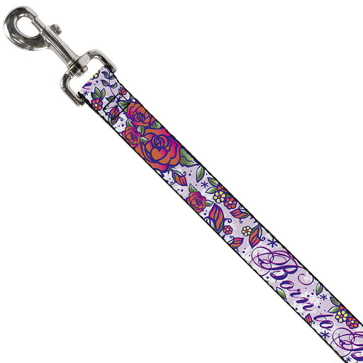 Dog Leash - Born to Blossom Blue Dog Leashes Buckle-Down   