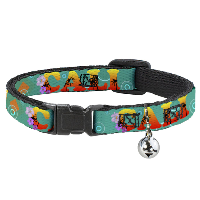 Cat Collar Breakaway - CALI Tropical Aqua Multi Color Breakaway Cat Collars Buckle-Down   