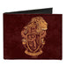 Canvas Bi-Fold Wallet - GRYFFINDOR Lion Crest + DETERMINATION BRAVERY COURAGE Banner Burgundy Reds Golds Canvas Bi-Fold Wallets The Wizarding World of Harry Potter Default Title  