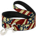 Dog Leash - Americana Diagonal Vintage Stars & Stripes2 Dog Leashes Buckle-Down   