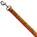 Dog Leash - SCOOBY-DOO Script/SD Icon Stripe Yellow/Orange/Red/Brown Dog Leashes Scooby Doo   