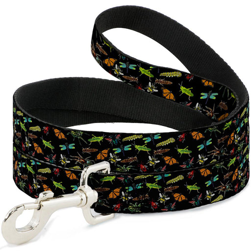 Dog Leash - Insects Scattered Black Dog Leashes Buckle-Down   