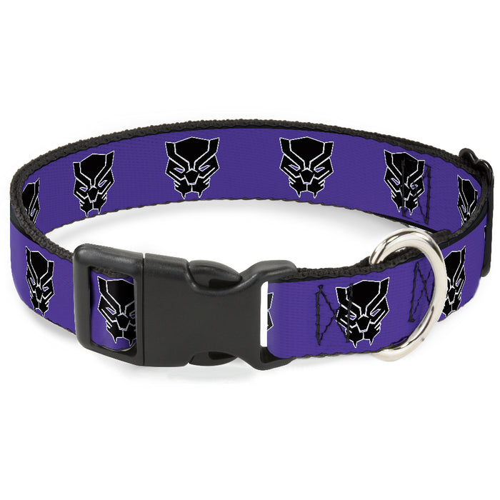 Plastic Clip Collar - Black Panther Avengers Icon Purple/White/Black Plastic Clip Collars Marvel Comics   