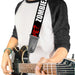 Guitar Strap - Zombies Y U NO DIE Black White Red Guitar Straps Buckle-Down   