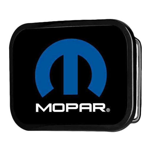 MOPAR Logo Framed FCG Black Blue White - Chrome Rock Star Buckle Belt Buckles Mopar   