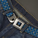 RAVENCLAW Crest Full Color Blue Seatbelt Belt - Harry Potter Ravenclaw Crest Plaid Blues/Gray Webbing Seatbelt Belts The Wizarding World of Harry Potter   