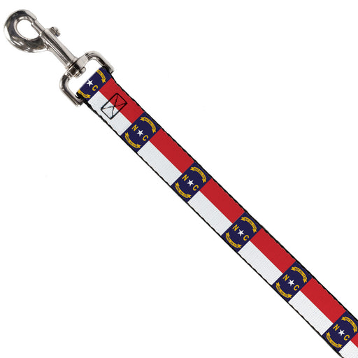 Dog Leash - North Carolina Flag Continuous Repeat Dog Leashes Buckle-Down   