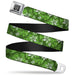 BD Wings Logo CLOSE-UP Full Color Black Silver Seatbelt Belt - Hibiscus Collage Green Shades Webbing Seatbelt Belts Buckle-Down   