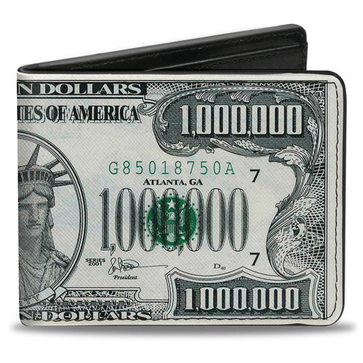 Bi-Fold Wallet - 1 Million Dollar Bill Bi-Fold Wallets Buckle-Down   