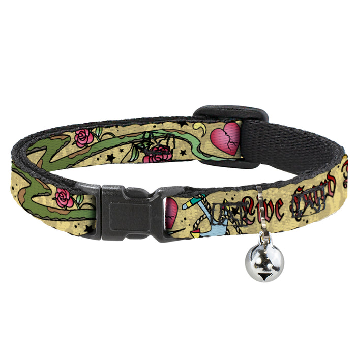 Cat Collar Breakaway - Live Hard Die Young Tan Breakaway Cat Collars Buckle-Down   