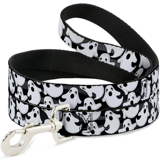 Dog Leash - Ghosts Scattered Black/White Dog Leashes Buckle-Down   