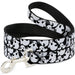 Dog Leash - Ghosts Scattered Black/White Dog Leashes Buckle-Down   