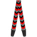 Guitar Strap - Chevron Red Black Gray Guitar Straps Buckle-Down   