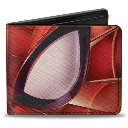 2016 SPIDER-MAN Bi-Fold Wallet - Spider-Man Eyes CLOSE-UP Reds Black White Bi-Fold Wallets Marvel Comics   