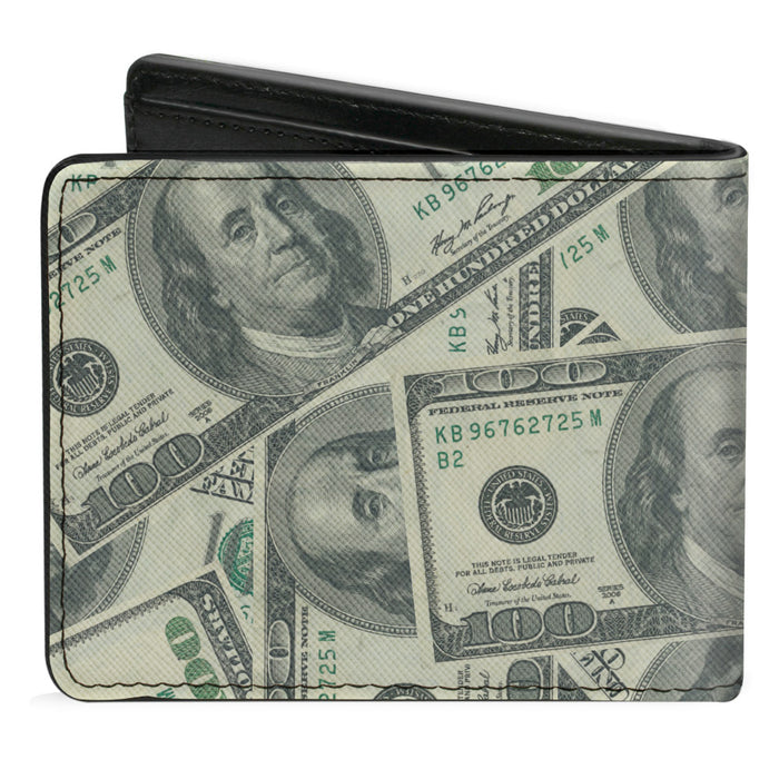 Bi-Fold Wallet - Benjamins2 Stacked Bi-Fold Wallets Buckle-Down   