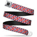 BD Wings Logo CLOSE-UP Full Color Black Silver Seatbelt Belt - United Kingdom Flags Diagonal Webbing Seatbelt Belts Buckle-Down   