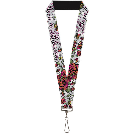 Lanyard - 1.0" - Born to Blossom White Lanyards Buckle-Down   
