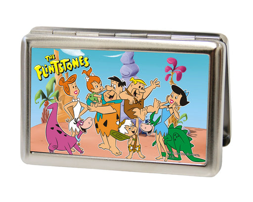 Business Card Holder - LARGE - THE FLINTSTONES Group Pose FCG Metal ID Cases The Flintstones   