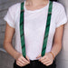 Suspenders - 1.0" - Slytherin Crest Stripe Green Black Suspenders The Wizarding World of Harry Potter   