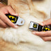 Batman Full Color Black Yellow Seatbelt Buckle Collar - Batman Shield Black/Yellow Seatbelt Buckle Collars DC Comics   