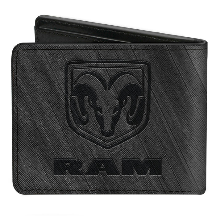 Bi-Fold Wallet - RAM Logo Wood Grain Grays Bi-Fold Wallets Ram   