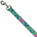 Dog Leash - Floral Burst Turquoise/Blues/Pinks/Yellow/Green Dog Leashes Buckle-Down   