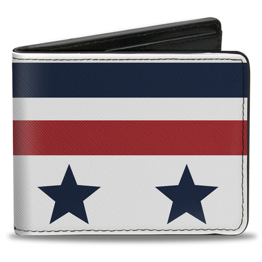 Bi-Fold Wallet - Americana Stars & Stripes5 White Blue Red Bi-Fold Wallets Buckle-Down   