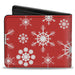 Bi-Fold Wallet - Snowflakes Red White Bi-Fold Wallets Buckle-Down   