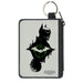 Canvas Zipper Wallet - MINI X-SMALL - The Batman Movie Batman and Riddler Poses and Logos Cityscape Grays Black Green Canvas Zipper Wallets DC Comics   