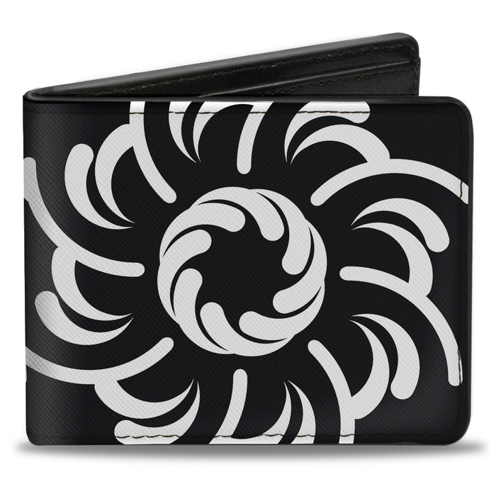 Bi-Fold Wallet - Floral Pinwheel Black White Bi-Fold Wallets Buckle-Down   