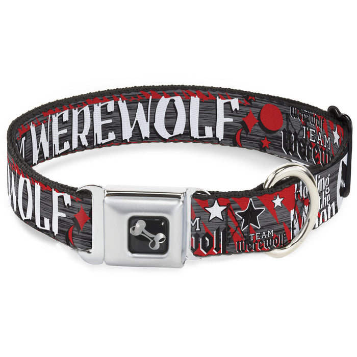 Dog Bone Seatbelt Buckle Collar - Team Werewolf Seatbelt Buckle Collars Buckle-Down   