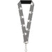 Lanyard - 1.0" - Metal Skull Black White Lanyards Buckle-Down   