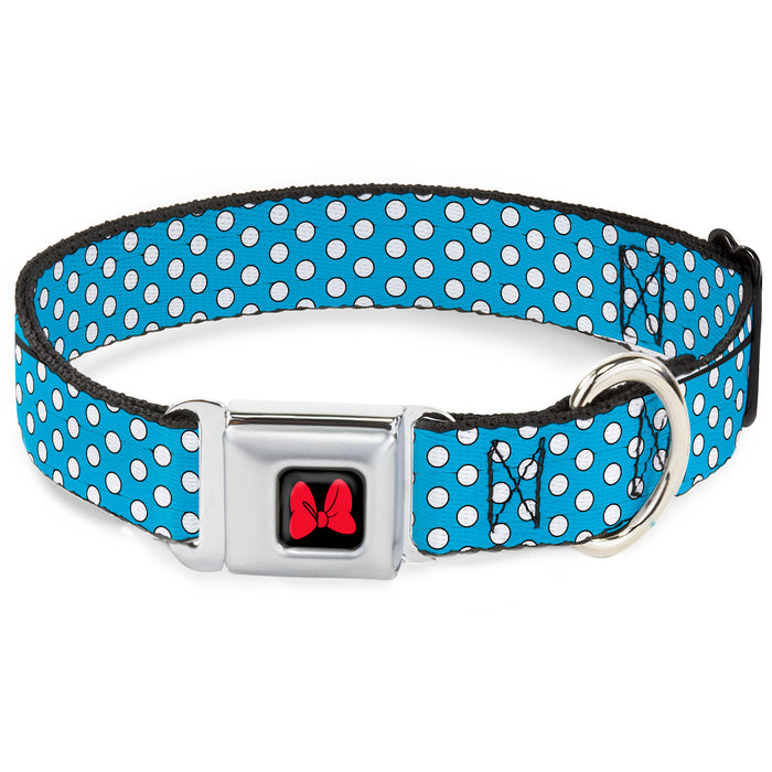 Dog Collar DYYR-Minnie Mouse Bow Full Color Black/Red - Minnie Mouse Dots Blue/Black/White Seatbelt Buckle Collars Disney   