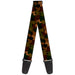 Guitar Strap - Leaf Camo Browns Greens Black Guitar Straps Buckle-Down   