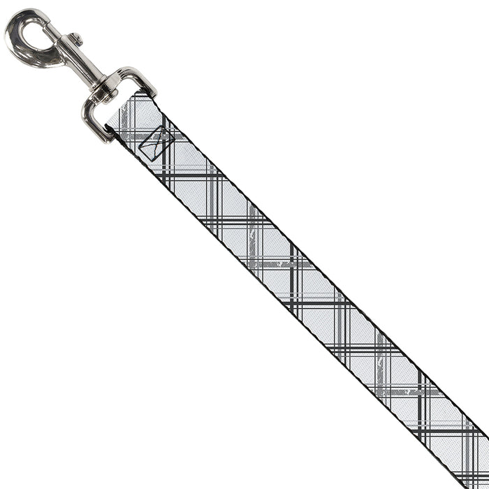 Dog Leash - Plaid X Weathered White/Gray Dog Leashes Buckle-Down   