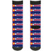 Sock Pair - Polyester - Colorado ASPEN Flag Snowy Mountains Weathered Blue White Red Yellows - CREW Socks Buckle-Down   
