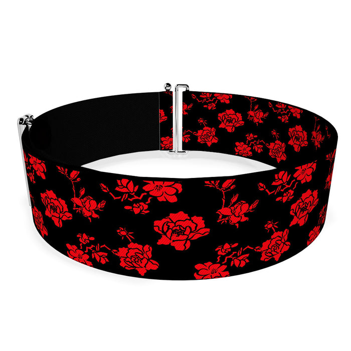 Cinch Waist Belt - Mulan Flower Blossom Icon Black Red Womens Cinch Waist Belts Disney   