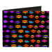 Canvas Bi-Fold Wallet - Sound Effects Black Multi Color Canvas Bi-Fold Wallets Buckle-Down   