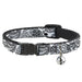 Cat Collar Breakaway - Bandana Skulls White Black Breakaway Cat Collars Buckle-Down   