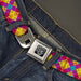 BD Wings Logo CLOSE-UP Full Color Black Silver Seatbelt Belt - Diamond Plaid Orange/Yellow/Blue/Purple/Fuchsia Webbing Seatbelt Belts Buckle-Down   