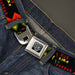 BD Wings Logo CLOSE-UP Full Color Black Silver Seatbelt Belt - Hot Like A Pepper Webbing Seatbelt Belts Buckle-Down   