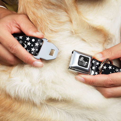 Dog Bone Seatbelt Buckle Collar - Owls Black/White3 Seatbelt Buckle Collars Buckle-Down   