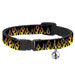 Cat Collar Breakaway - Flames Black Yellow Orange Breakaway Cat Collars Buckle-Down   