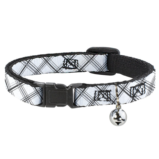 Cat Collar Breakaway - Plaid X White Gray Breakaway Cat Collars Buckle-Down   