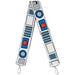 Purse Strap - Star Wars R2-D2 Head Full Color White Black Blue Gray Red Purse Straps Star Wars   