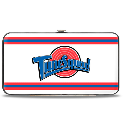 Hinged Wallet - Space Jam TUNE SQUAD Logo Stripe White Red Blue Hinged Wallets Looney Tunes   
