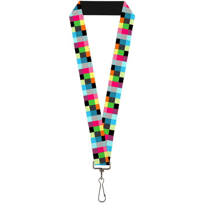 Lanyard - 1.0" - Checker Bright Pastel Lanyards Buckle-Down   